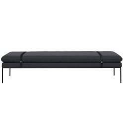 tissu Fiord 171– cuir noir – daybed Turn - Ferm Living