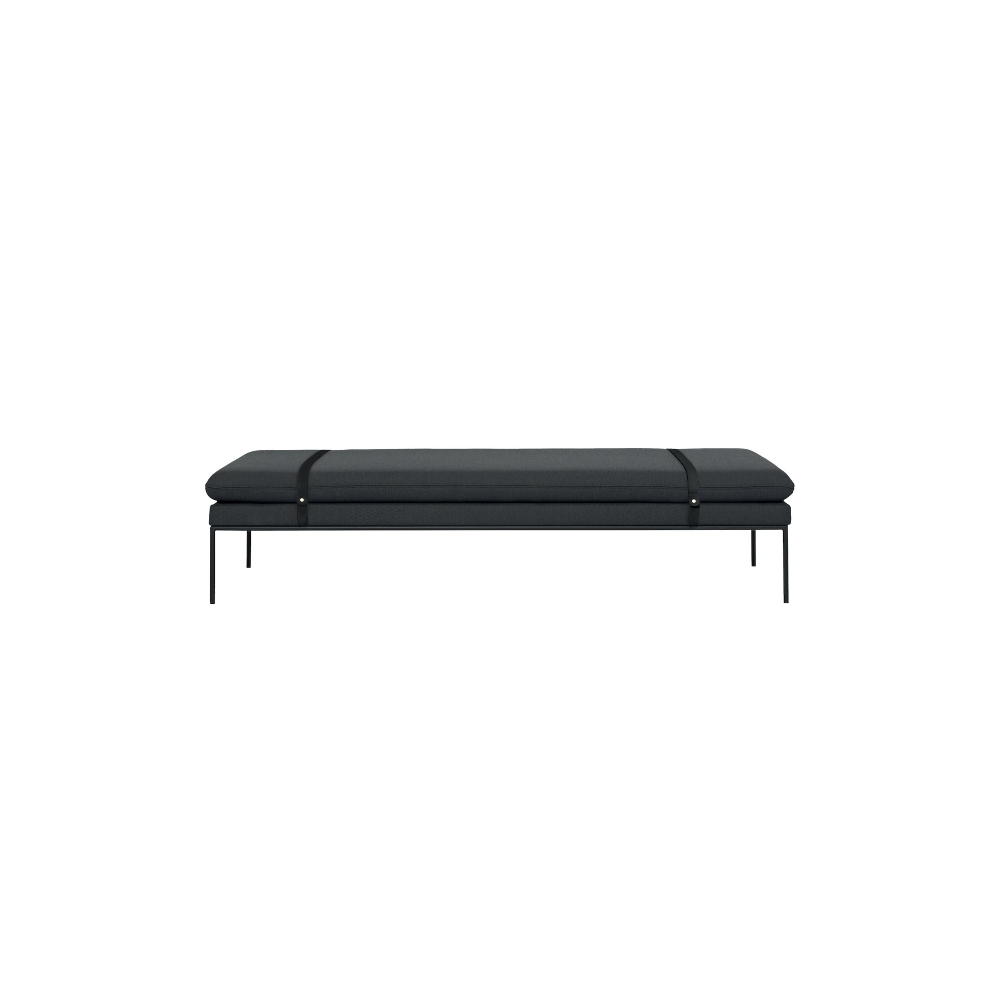 Fiord fabric 171 – black leather – Turn daybed - Ferm Living