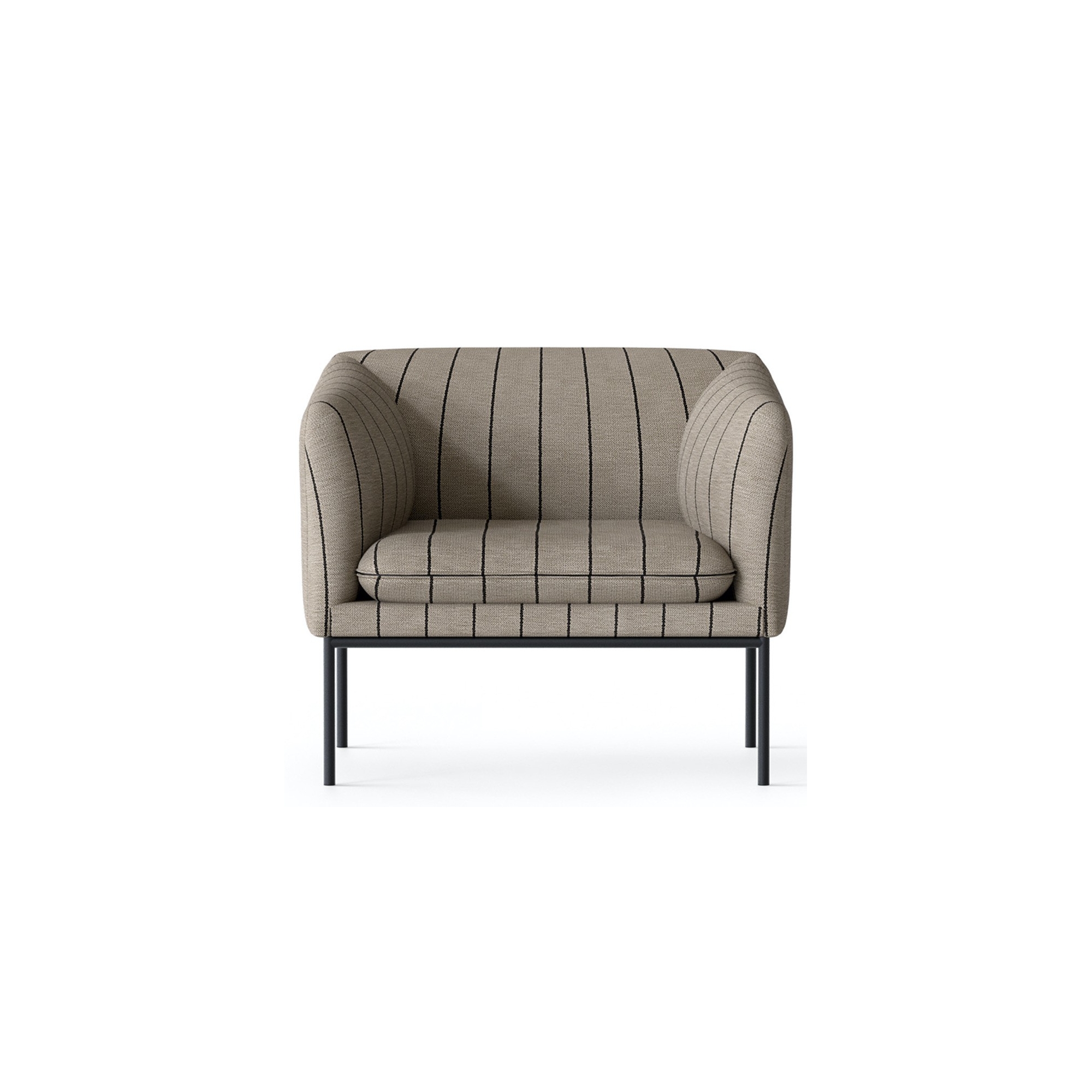 Pasadena sable et noir / base noire – Fauteuil Turn - Ferm Living