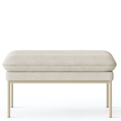 tissu Bouclé blanc cassé – base cachemire – pouf Turn - Ferm Living