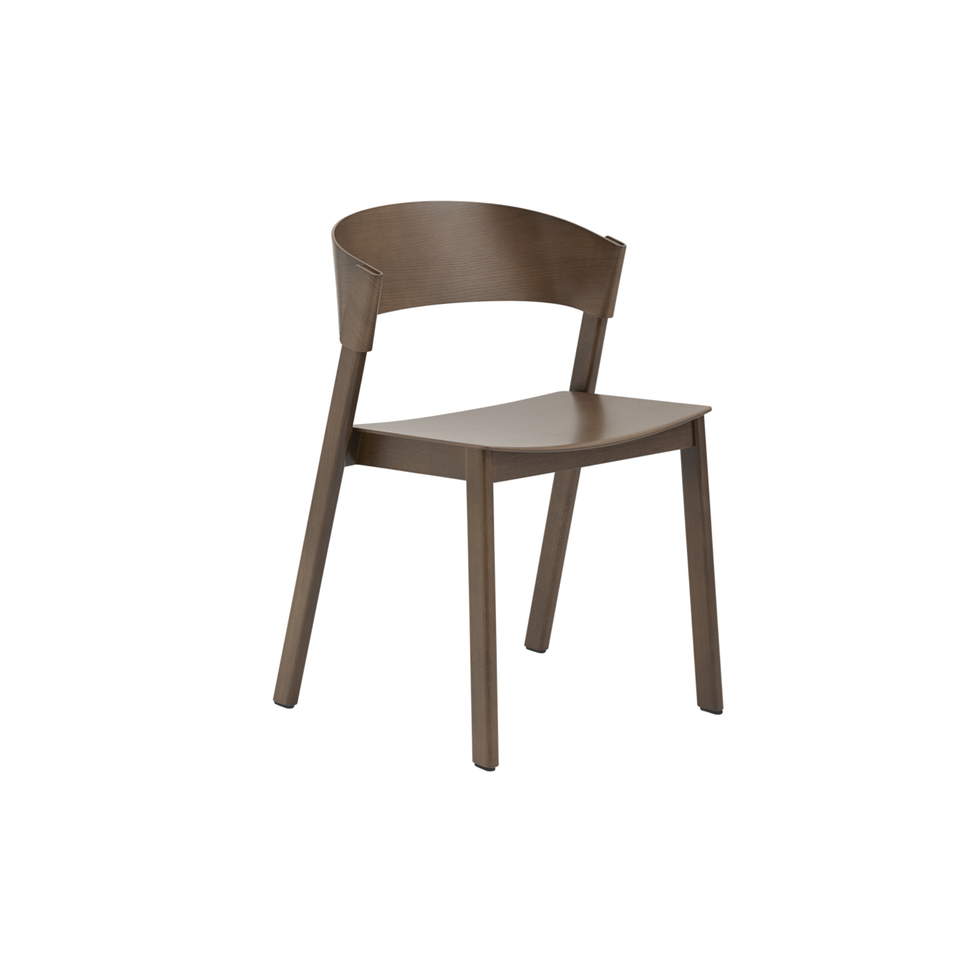 chêne teinté brun foncé – chaise Cover Side Chair - Muuto