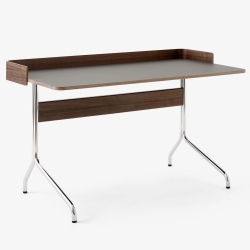 linoleum iron - base noyer et chrome - bureau Pavilion AV17 - &Tradition