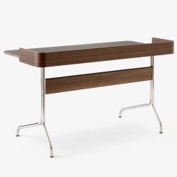 iron linoleum - walnut and chrome base - Pavilion AV17 desk - &Tradition