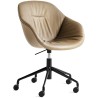 Soft -  nougat 258 Silk leather - black swivel base - AAC153 Soft - HAY