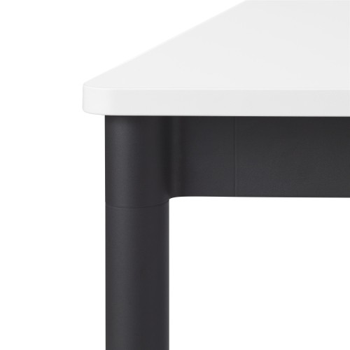 White laminate / White / Black – Base Table 140 x 80 x H73 cm - Muuto