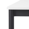 Blanc (stratifié) / Blanc / Noir – Table Base 140 x 80 x H73 cm - Muuto