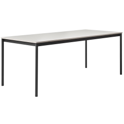 Blanc (stratifié) / Blanc / Noir – Table Base 140 x 80 x H73 cm - Muuto