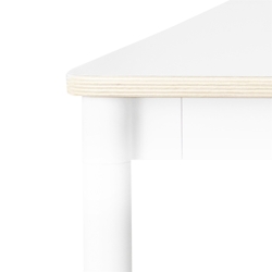 White laminate / Plywood / White – Base Table 140 x 80 x H73 cm - Muuto