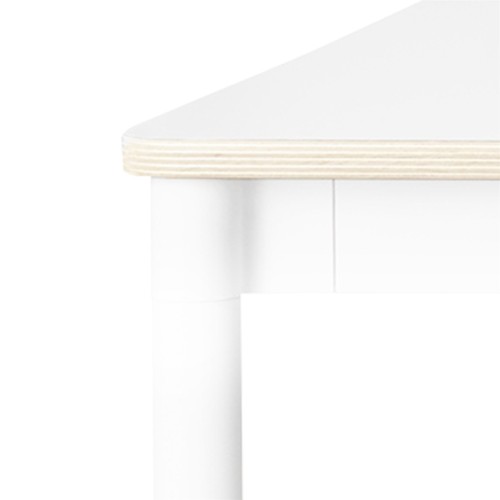 Blanc (stratifié) / Bois / Blanc – Table Base 140 x 80 x H73 cm - Muuto