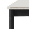 White laminate / Plywood / Black – Base Table 140 x 80 x H73 cm - Muuto