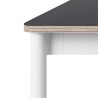 Black (linoleum) / Plywood / White – Base Table 140 x 80 x H73 cm - Muuto