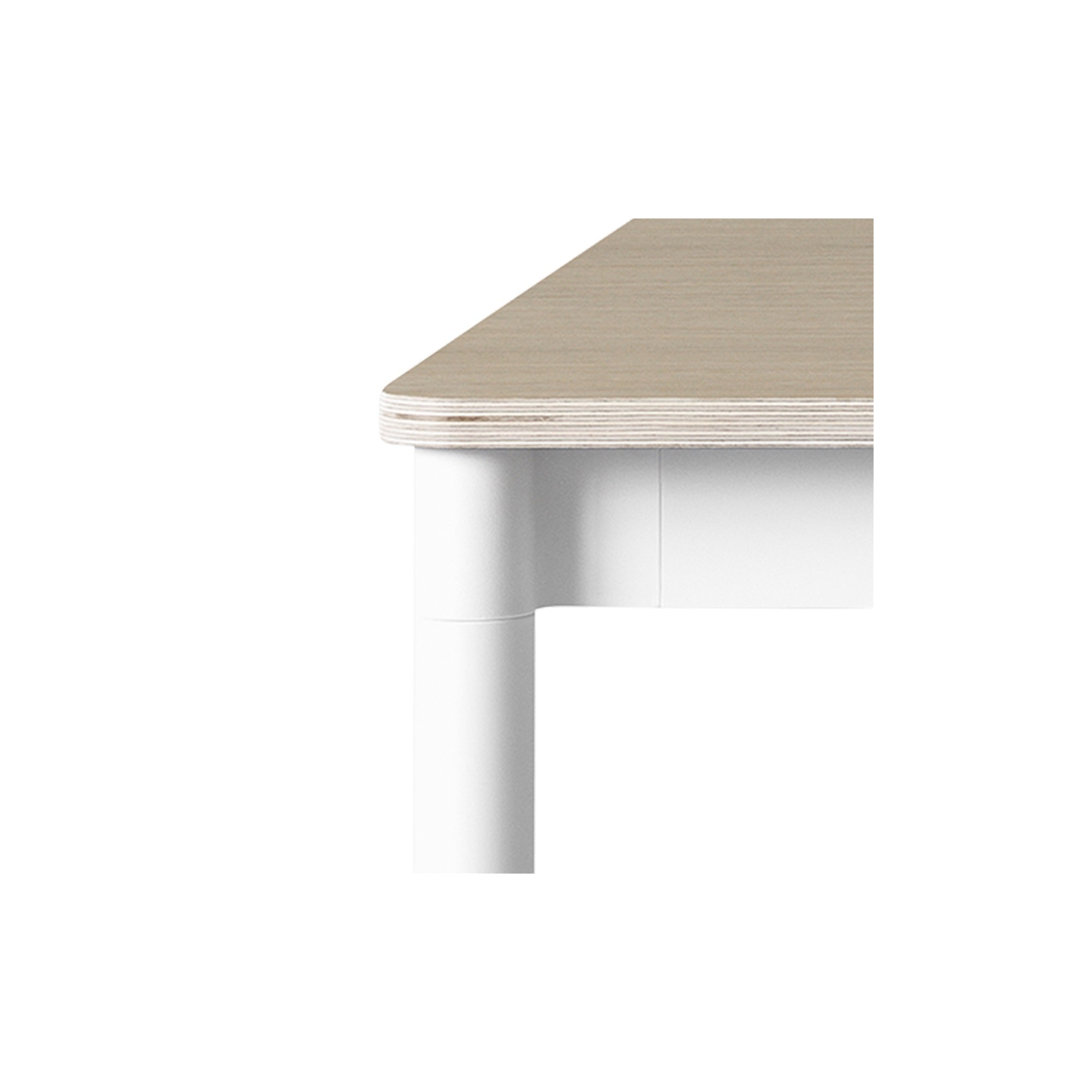 Chêne / Bois / Blanc – Table Base 140 x 80 x H73 cm - Muuto