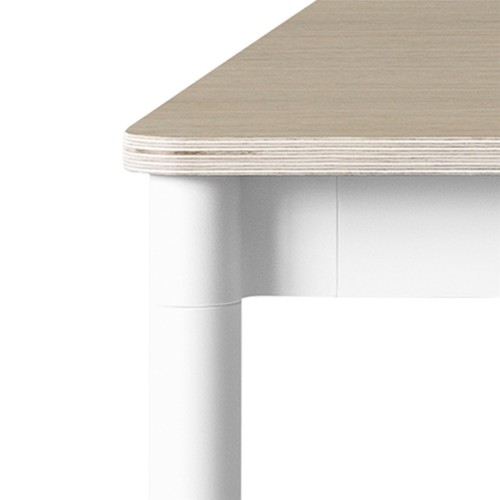 Oak / Plywood / White – Base Table 140 x 80 x H73 cm - Muuto