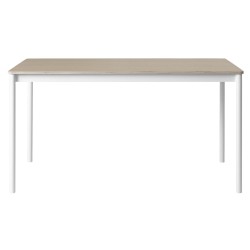 Chêne / Bois / Blanc – Table Base 140 x 80 x H73 cm - Muuto