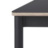 Noir (linoleum) / Bois / Noir – Table Base 190 x 85 x H73 cm - Muuto