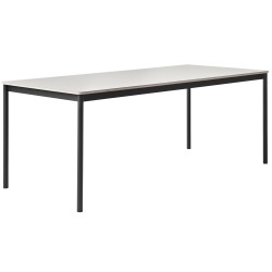 Blanc (stratifié) / Blanc / Noir – Table Base 190 x 85 x H73 cm - Muuto