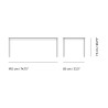 Blanc (stratifié) / Blanc / Noir – Table Base 190 x 85 x H73 cm - Muuto