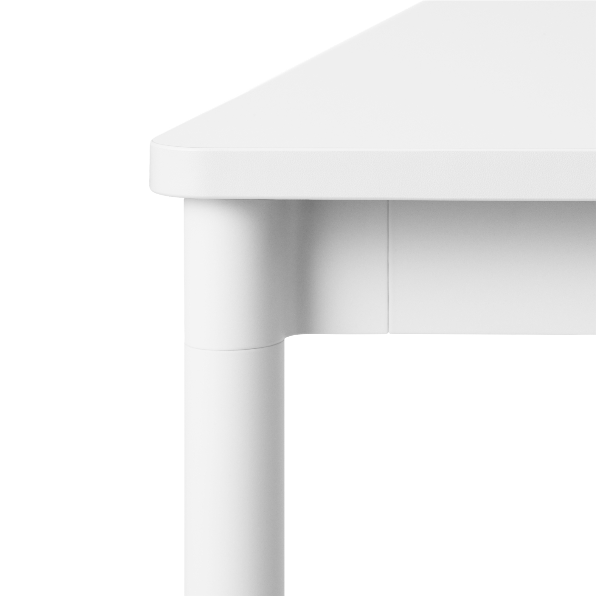 Blanc (stratifié) / Blanc / Blanc – Table Base 140 x 80 x H73 cm - Muuto