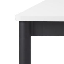 White laminate / White / Black – Base Table 250 x 90 x H73 cm - Muuto