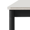 Blanc (stratifié) / Bois / Noir – Table Base 70 x 70 x H73 cm - Muuto