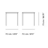 Blanc (stratifié) / Blanc / Blanc – Table Base 70 x 70 x H73 cm - Muuto