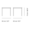 Blanc (stratifié) / Blanc / Noir – Table Base 80 x 80 x H73 cm - Muuto