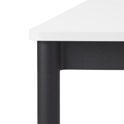 Blanc (stratifié) / Blanc / Noir – Table Base 140 x 70 x H73 cm - Muuto