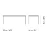 Black (laminate) / Plywood / White – Base Table 190 X 80 X H73 cm - Muuto