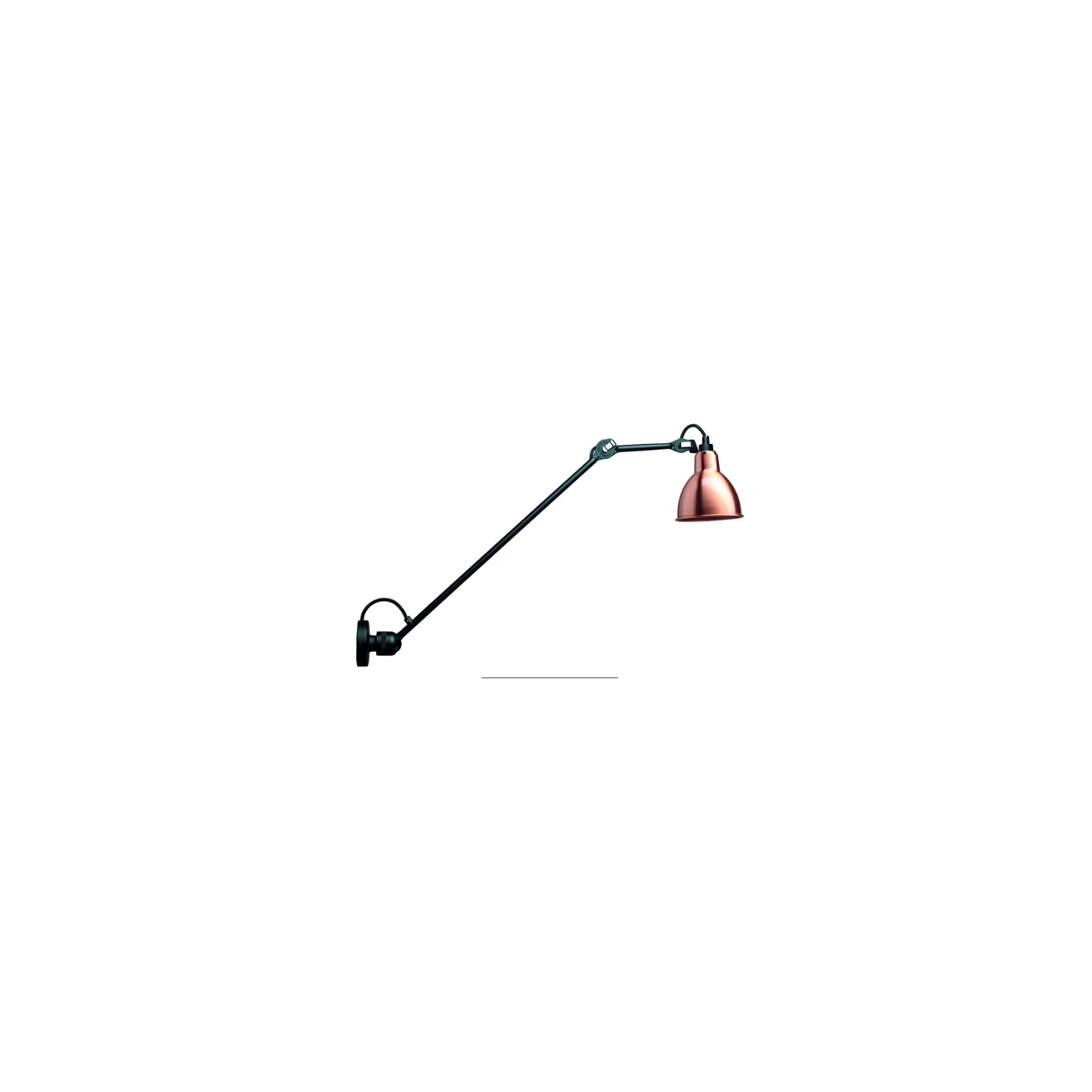 black / round copper - Gras 304 L 60 - wall lamp - DCW éditions