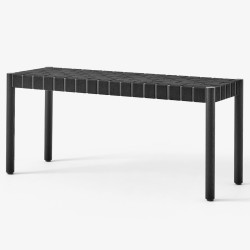 &Tradition Banc Betty 105x36xH46 cm - Noir / Lin noir – OFFER