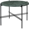 Ø55xH41cm - marbre vert - base noire - table ronde TS - Gubi