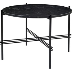 Ø55xH41cm - marbre noir - base noire - table ronde TS - Gubi