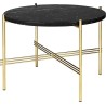 Ø55xH41cm - black marble - brass base - TS round table - Gubi