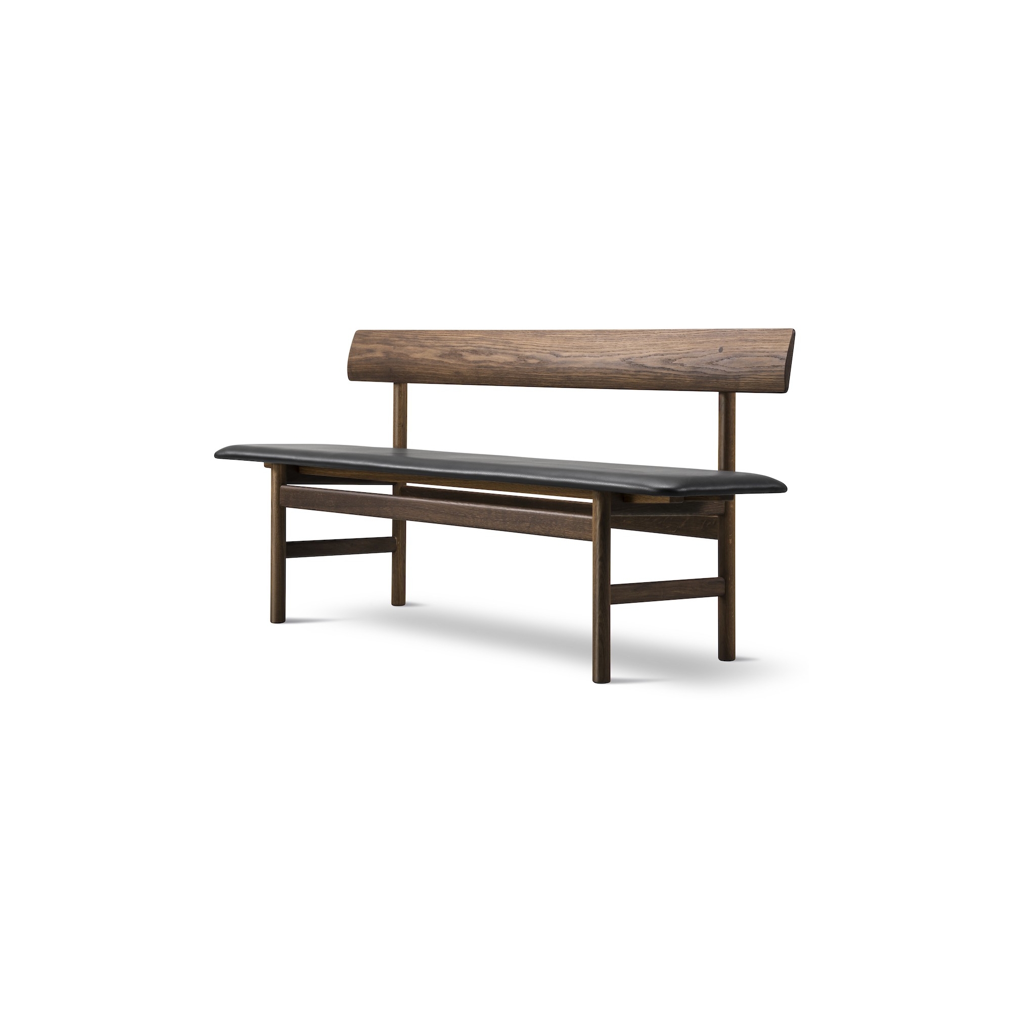 SOLD OUT Smoked oiled oak / Black leather Primo 88 – Mogensen Bench 3171 - Fredericia