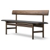 SOLD OUT Smoked oiled oak / Black leather Primo 88 – Mogensen Bench 3171 - Fredericia