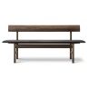 SOLD OUT Smoked oiled oak / Black leather Primo 88 – Mogensen Bench 3171 - Fredericia