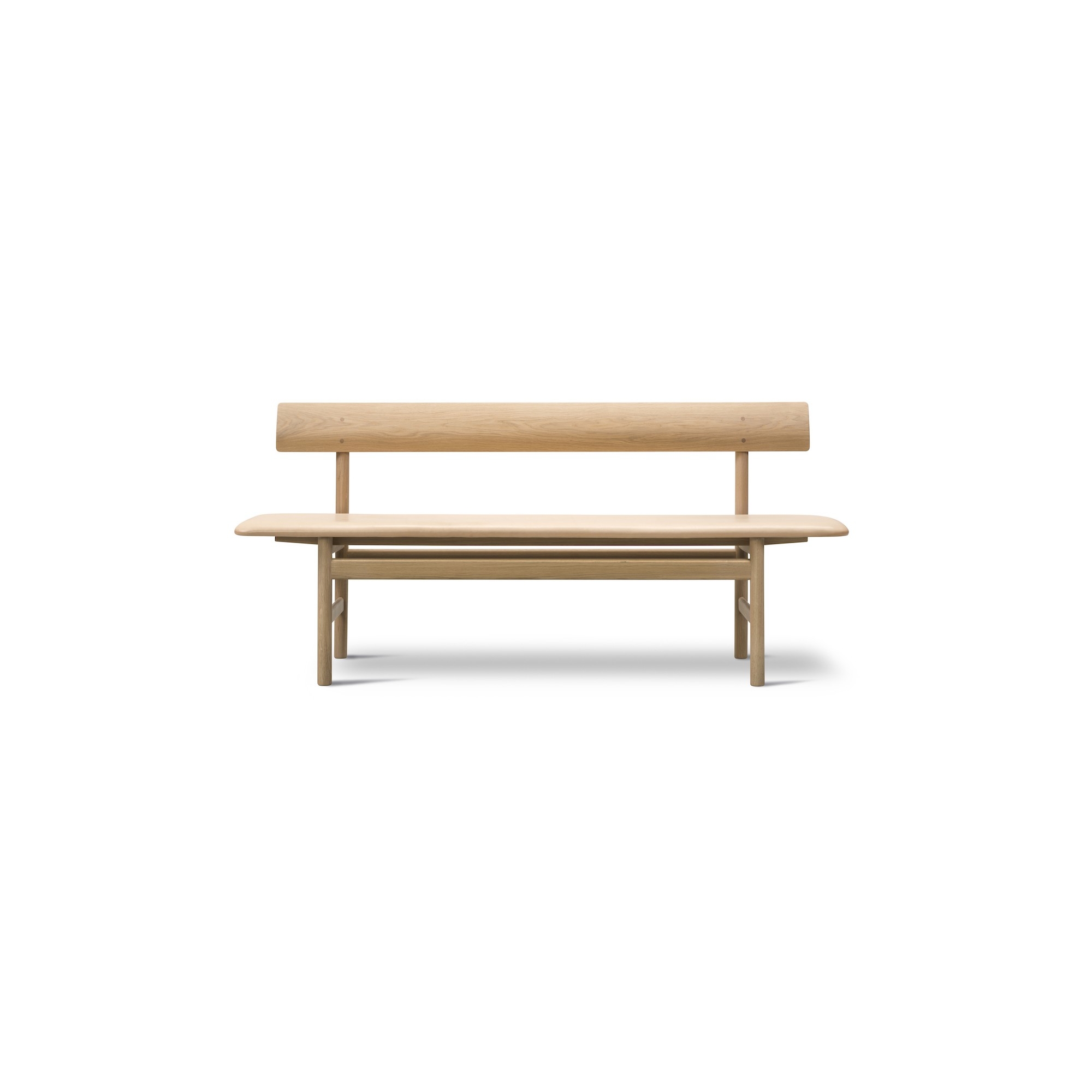 Soaped oak / Vegeta leather 90 – Mogensen Bench 3171 - Fredericia