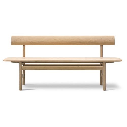 Soaped oak / Vegeta leather 90 – Mogensen Bench 3171 - Fredericia