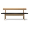 SOLD OUT Soaped oak / Max leather Black 98 – Mogensen Bench 3171 - Fredericia