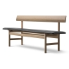 SOLD OUT Light oiled oak / Omni leather Black 301 – Mogensen Bench 3171 - Fredericia