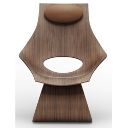 noyer vernis + repose-nuque cuir Thor 307 - Dream chair bois - Carl Hansen & Søn