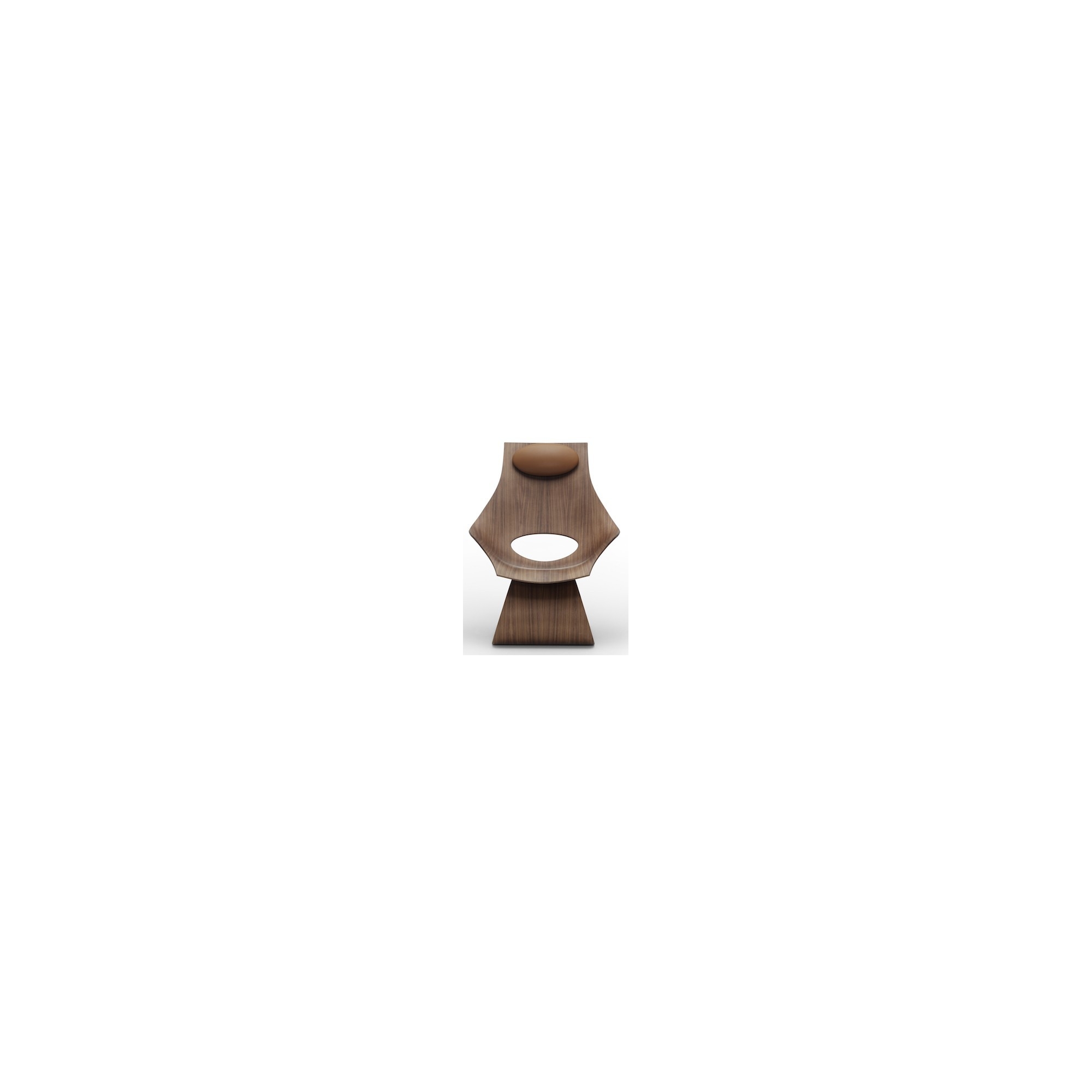 lacquered walnut + Thor 307 leather neck cushion - Dream chair wood - Carl Hansen & Søn