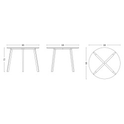 Ø98cm - table CPH Deux 220 - HAY