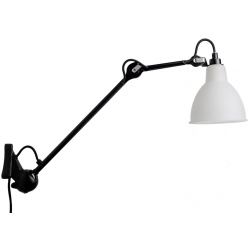 black / round opal glass - Gras 222 - wall lamp - DCW éditions