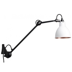 black / round white, copper inside - Gras 222 - wall lamp - DCW éditions