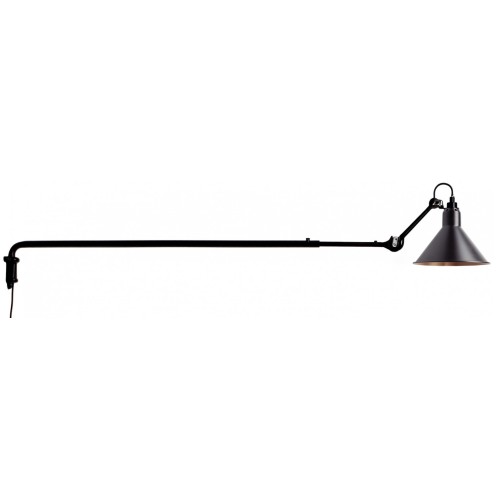 black / conic black, copper inside - Gras 213 - wall lamp - DCW éditions