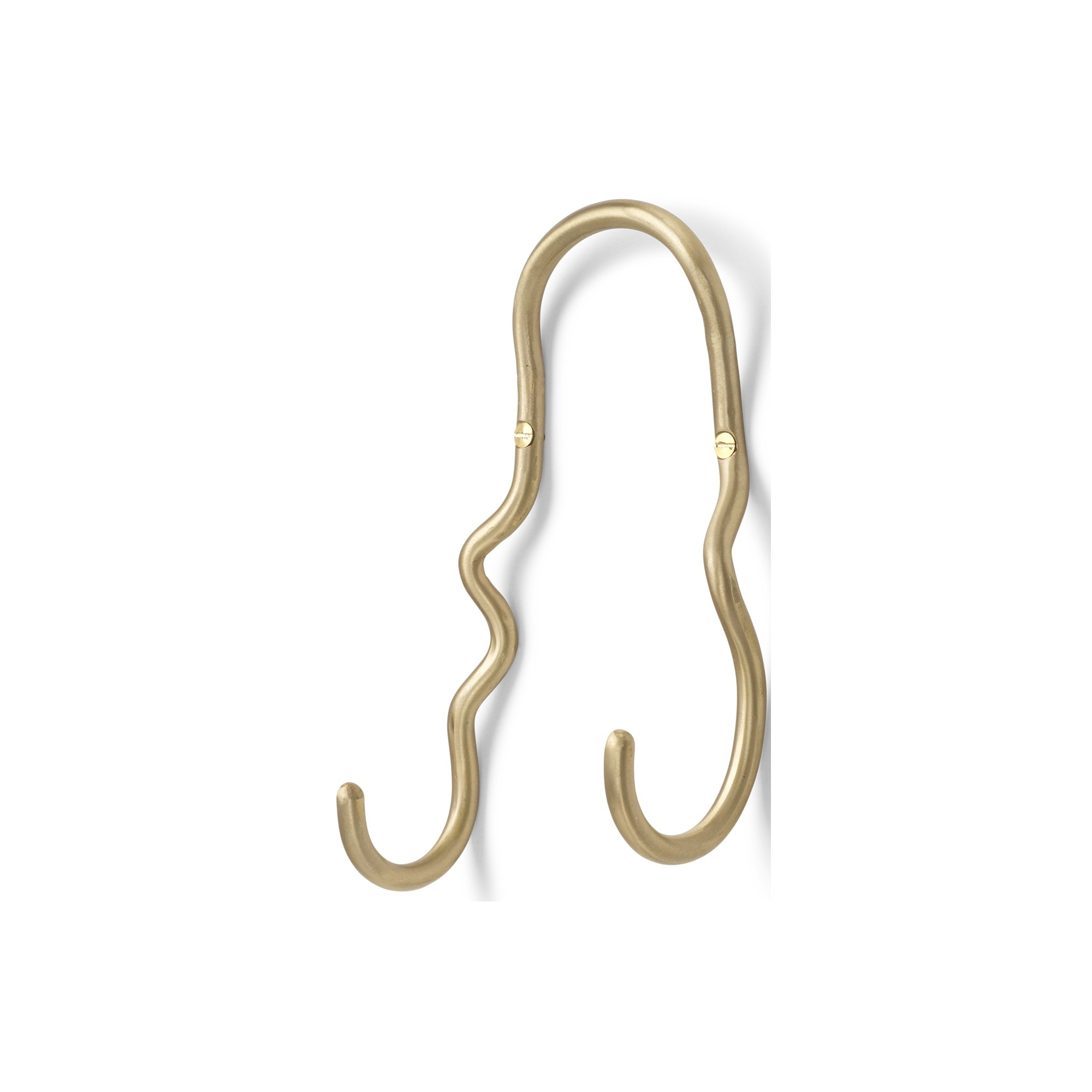 double Hook - brass - Curvature - Ferm Living