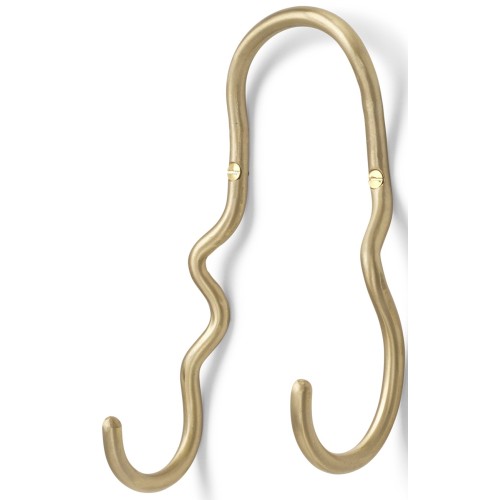 double Hook - brass - Curvature - Ferm Living