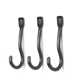 Hooks set of 3 - black brass - Curvature - Ferm Living