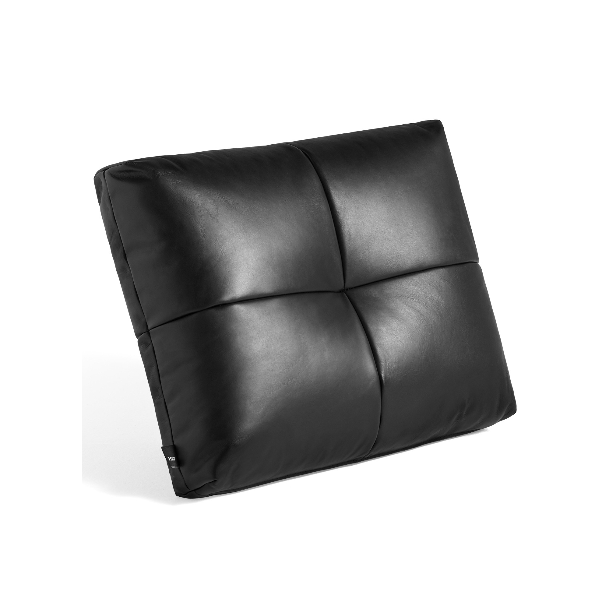 Sense/Silk black leather - Quilton cushion - HAY modular sofa - HAY